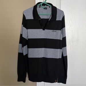 Buffalo David Bitton Men’s Classic Striped Polo Sweater. Size XL.